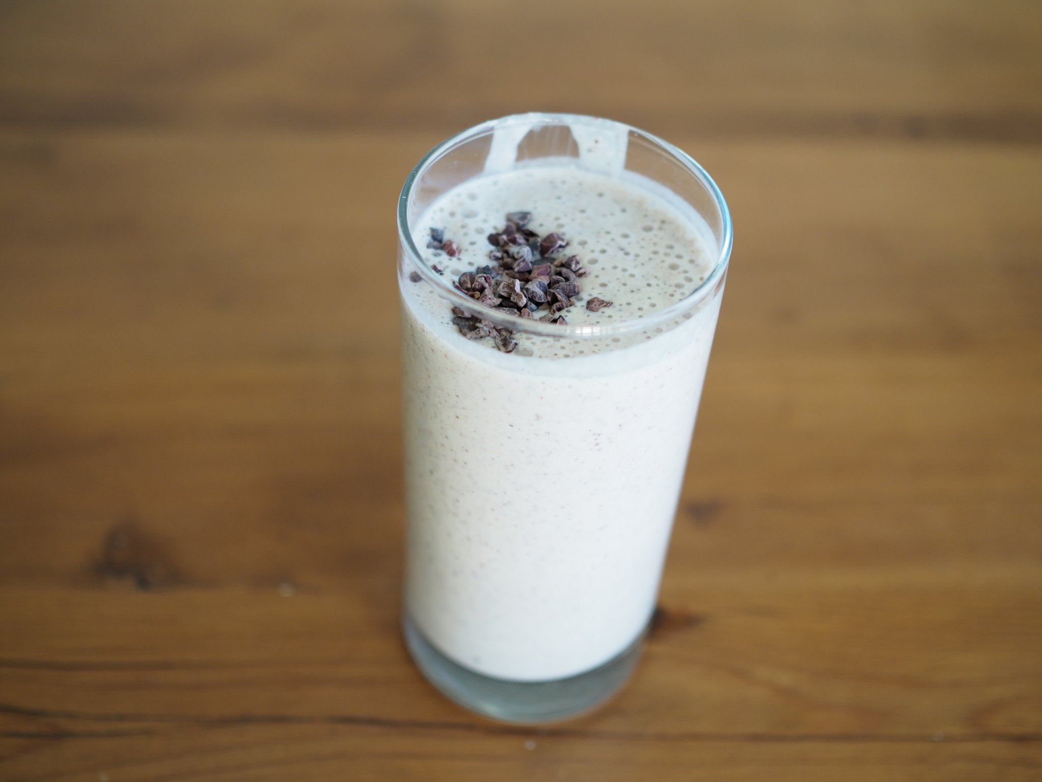 a smoothie on a table