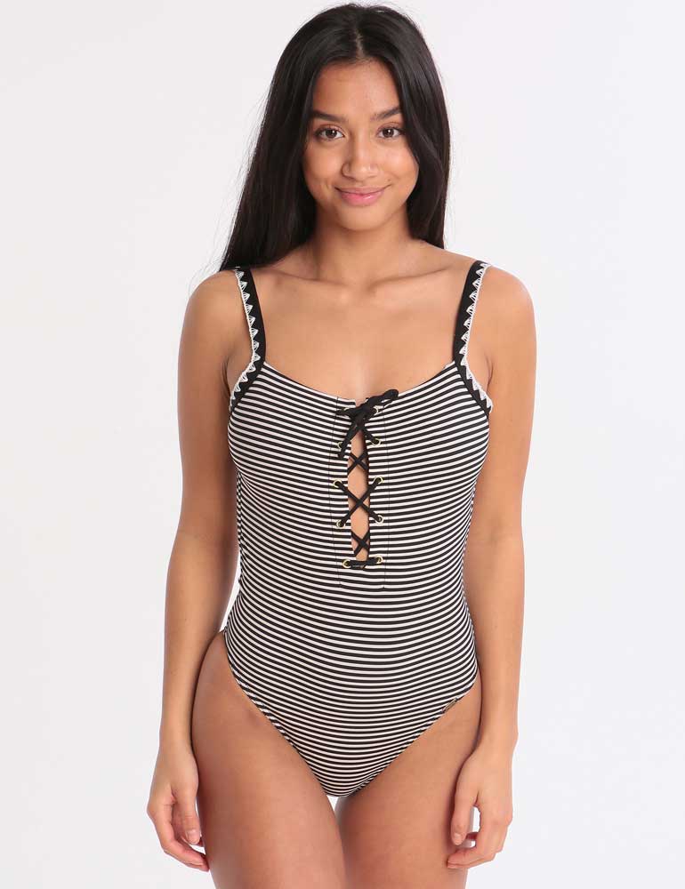 Lace Up Swimming Costume