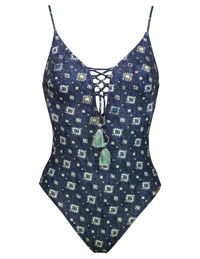 Lace Up Swimming Costume