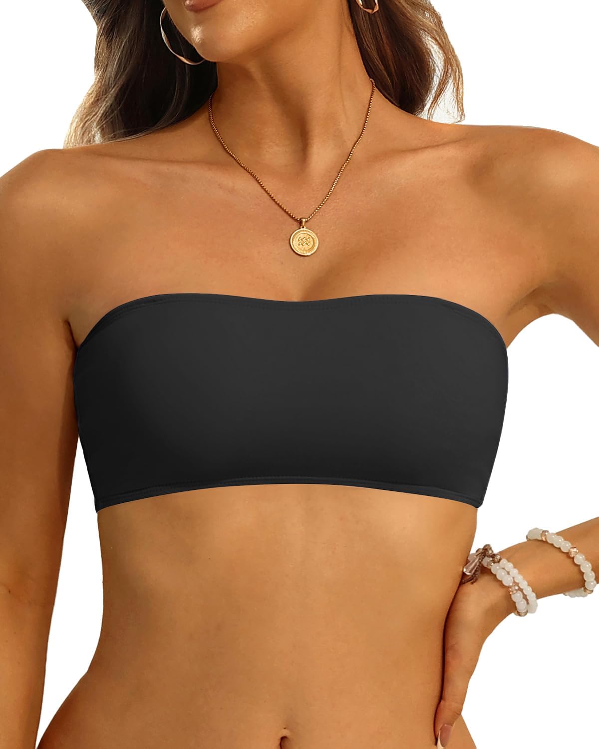 Aqua Eve bandeau tube swim top