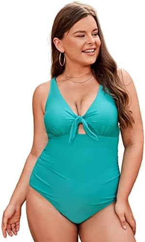 CUPSHE Plus Cutout Tie-Front plus size luxury swimwear