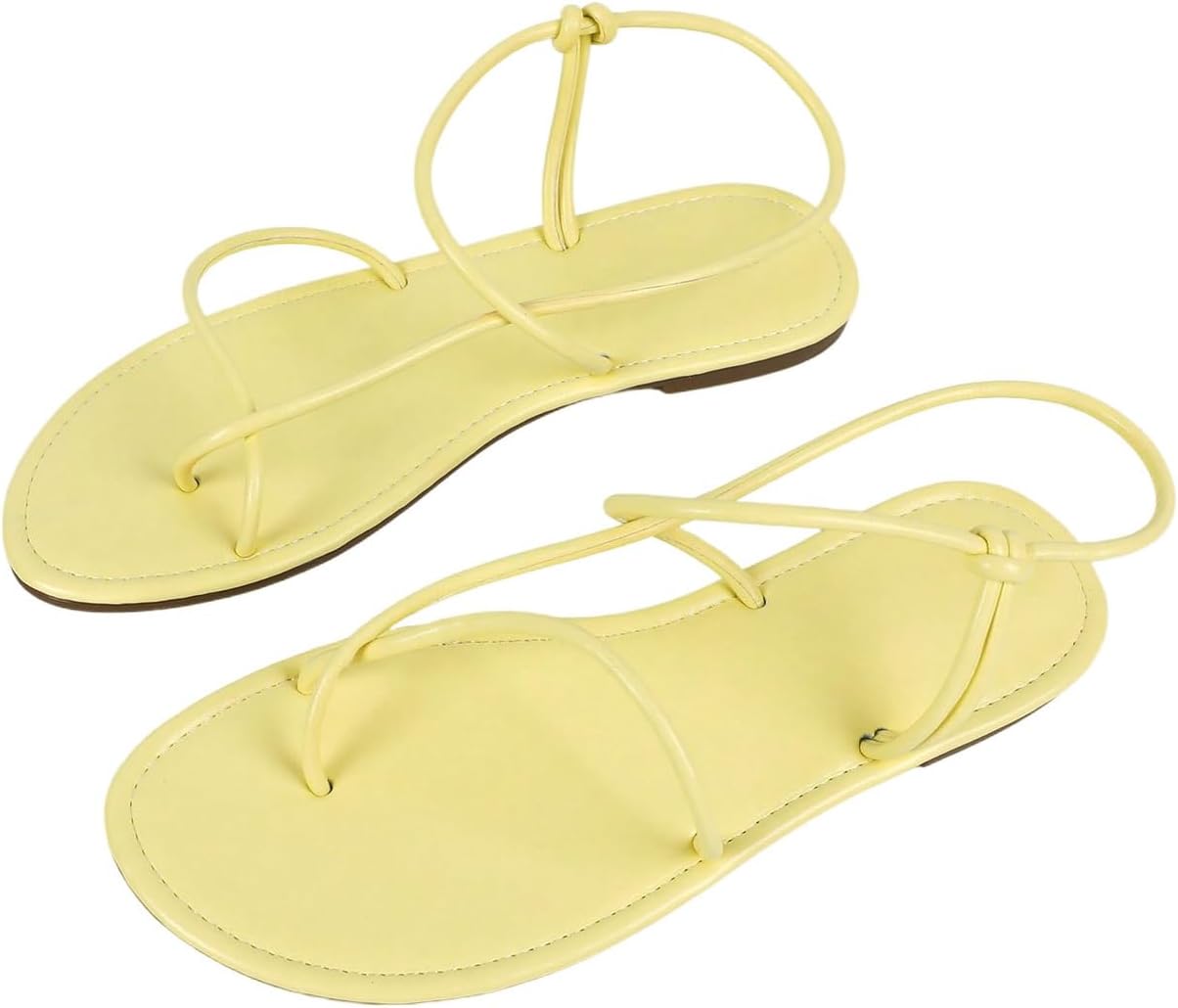 Gold strappy flat sandals summer career swim