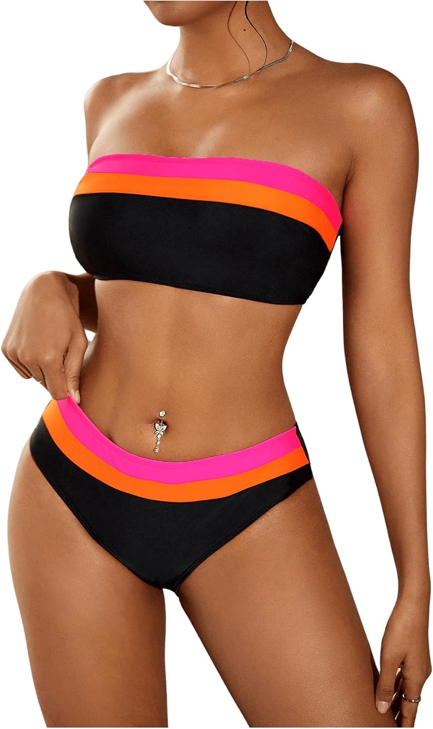 SweatyRocks bandeau tube bikini set