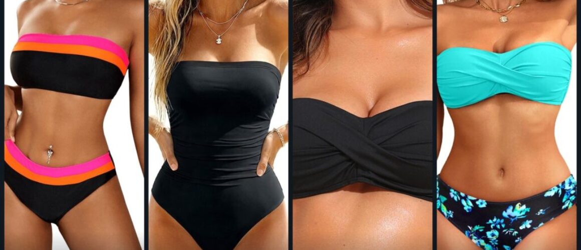 Tube bikinis bandeau strapless swim collage trends buy guide