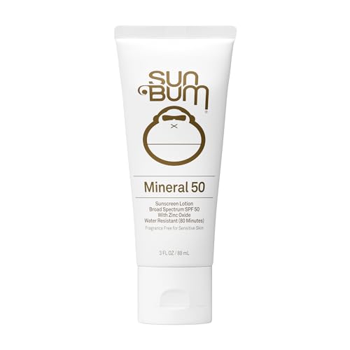 Sun Bum Mineral SPF 50 sunscreen lotion in a 3 fl oz travel tube for a Maldives packing list